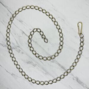 Simple Gold Tone Metal Chain Link Belt Basic Adjustable One Size (OS) ✨